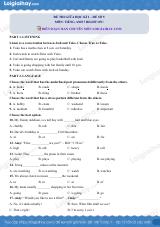 Đề thi giữa kì 1 Tiếng Anh 7 Right on! - Đề số 5